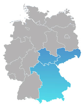 Standorte Bayern, Sachsen und Thüringen